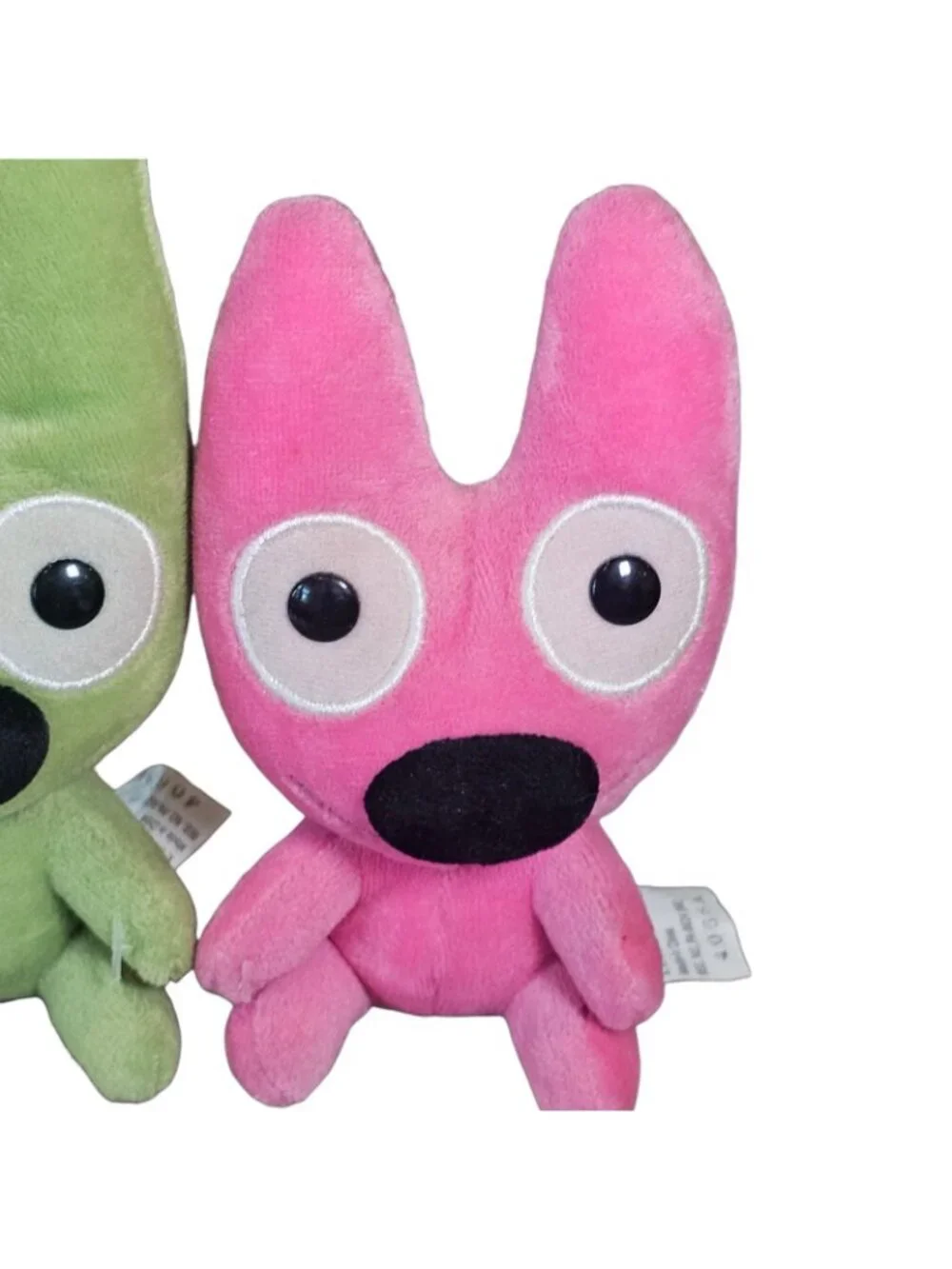 VTG Hoops and Yoyo Stuffed Plush Toys Set Green & Pink 6